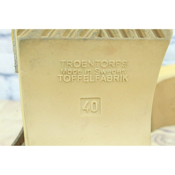 Troentorp Anna Yellow Leather Braided Adjustable Strap Casual Sandals Size 9 - Picture 8 of 9